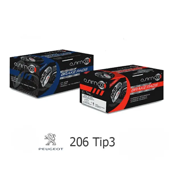 لنت ترمز جلو پژو ۲۰۶ تیپ ۲و ۳ (7751) آسیمکو